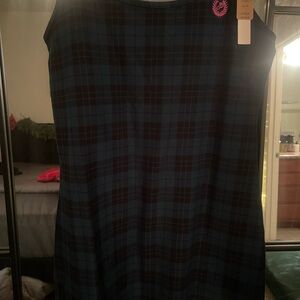 NWT PINK Victoria's Secret Green and Black Plaid Dress